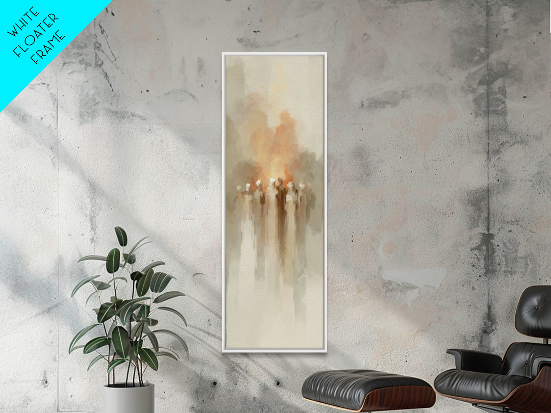 Sacred Gathering – Framed Canvas Print – Tall Narrow Wall Art – Christian Wall Art – Christian Art Canvas – Jesus Painting – Christian Deco