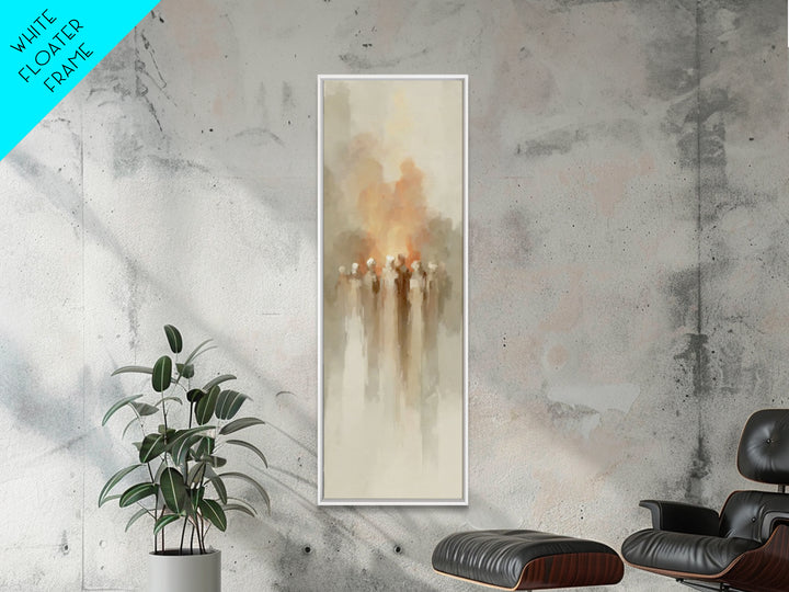 Sacred Gathering – Framed Canvas Print – Tall Narrow Wall Art – Christian Wall Art – Christian Art Canvas – Jesus Painting – Christian Deco