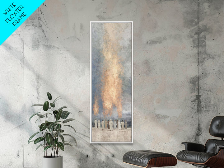Cloudborne Glory, Framed Canvas Print, Tall Skinny Art Print, Christian Art Canvas, Jesus Painting, Christian Wall Art, Christian Decor