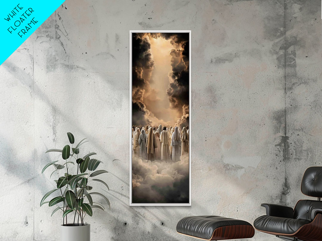 Celestial Summit – Framed Canvas Print – Tall Narrow Wall Art – Christian Art – Christian Art Canvas – Jesus Art Print – Christian Painting