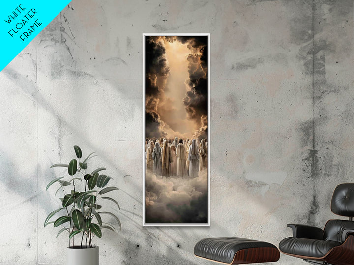 Celestial Summit – Framed Canvas Print – Tall Narrow Wall Art – Christian Art – Christian Art Canvas – Jesus Art Print – Christian Painting
