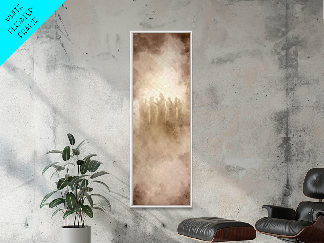 Cloudborn Halo Light – Framed Canvas Print – Tall Skinny Art Print – Christian Wall Art – Christian Art Canvas – Jesus Art Print – Christia