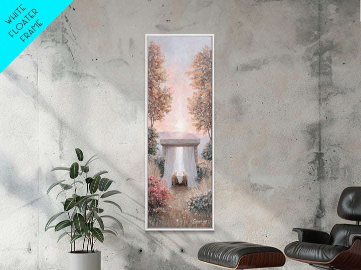 Dawn Of Bethlehem – Framed Canvas Print – Tall Narrow Wall Art – Christian Art – Christmas Art – Christian Art Canvas – Christian Paintings