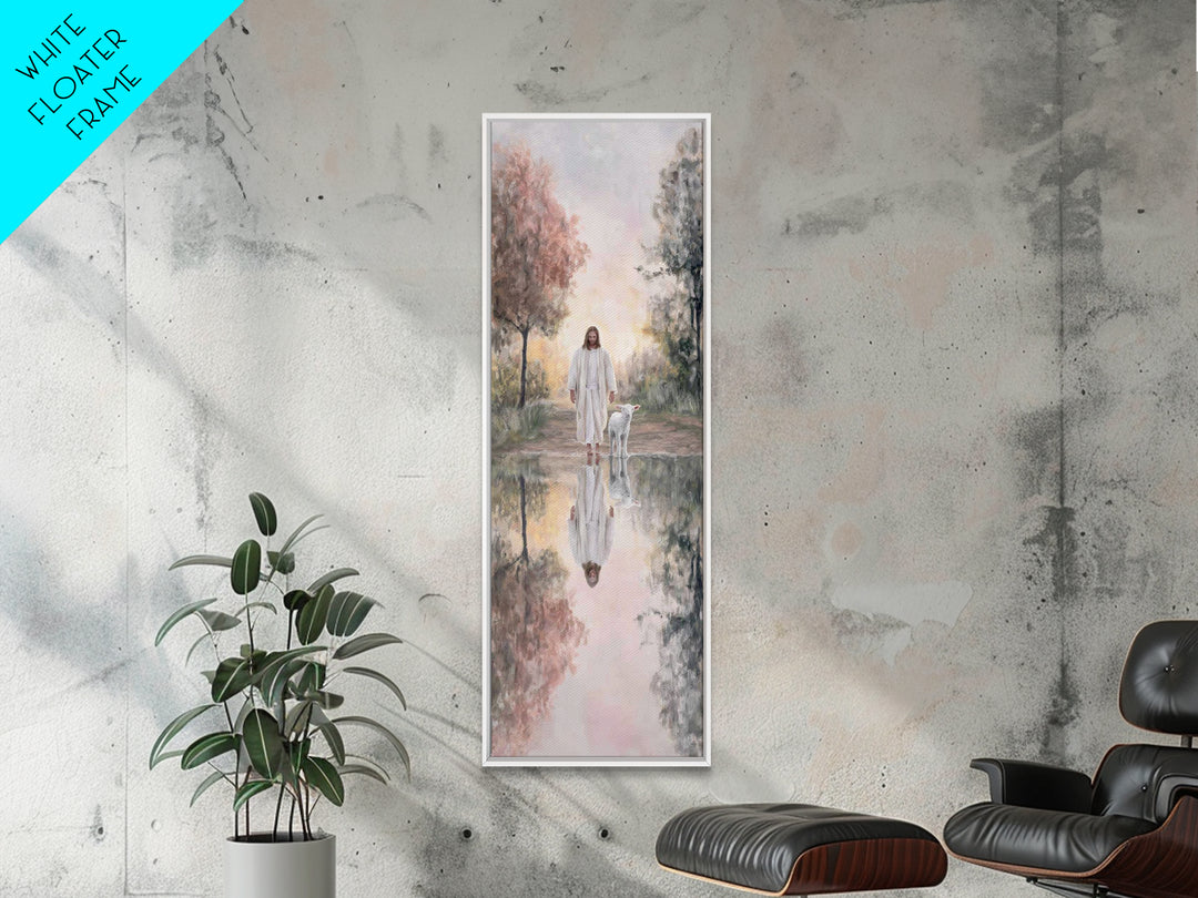 Path Of Light – Framed Canvas Print – Christian Wall Art – Jesus Christmas Art – Christian Art – Narrow Art