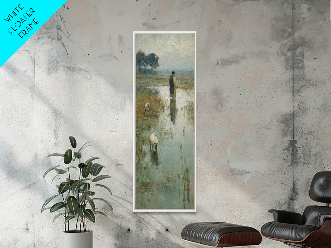 Shepherds Of Peace – Framed Canvas Print – Christian Wall Art – Christian Art Canvas – Jesus Painting – Narrow Art – Christian Art