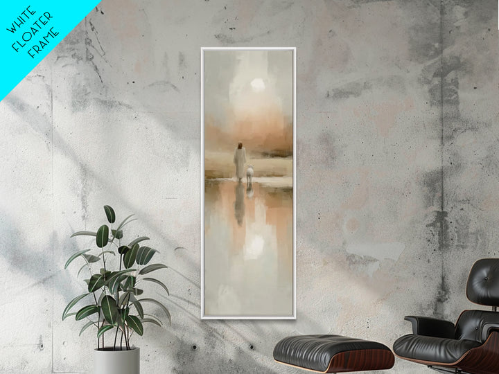 Walk Of Grace – Framed Canvas Print – Christian Art Print – Jesus Painting – Christian Wall Art – Tall Skinny Art Print – Christian Christm