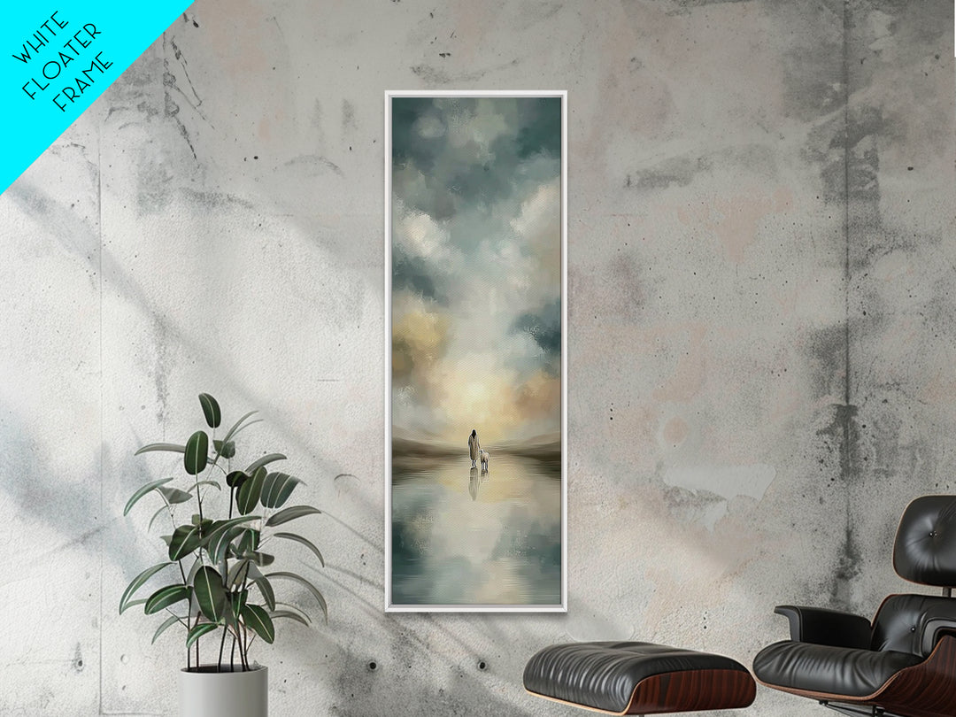 Heaven’s Gentle Road – Framed Canvas Print – Christian Art – Jesus Painting – Christian Wall Art – Tall Narrow Wall Art – Christian Art Can