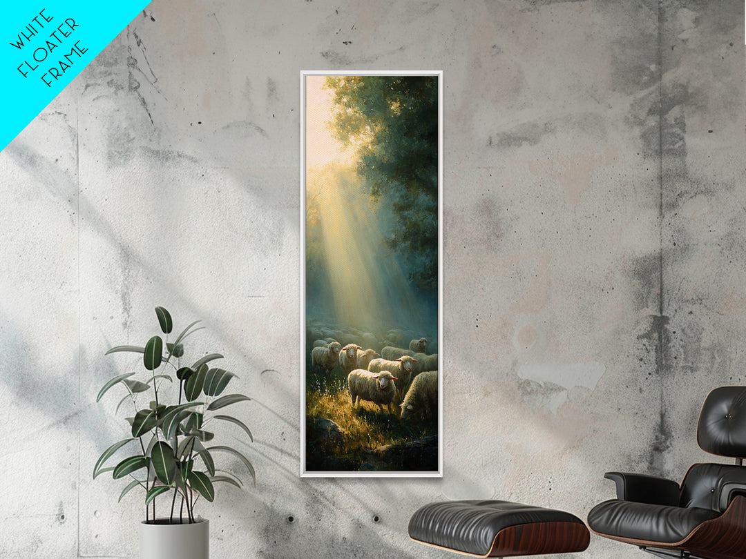 Rays Of His Care – Framed Canvas Print – Christian Wall Art – Christian Art Canvas – Christian Art – Tall Narrow Wall Art – Jesus Painting