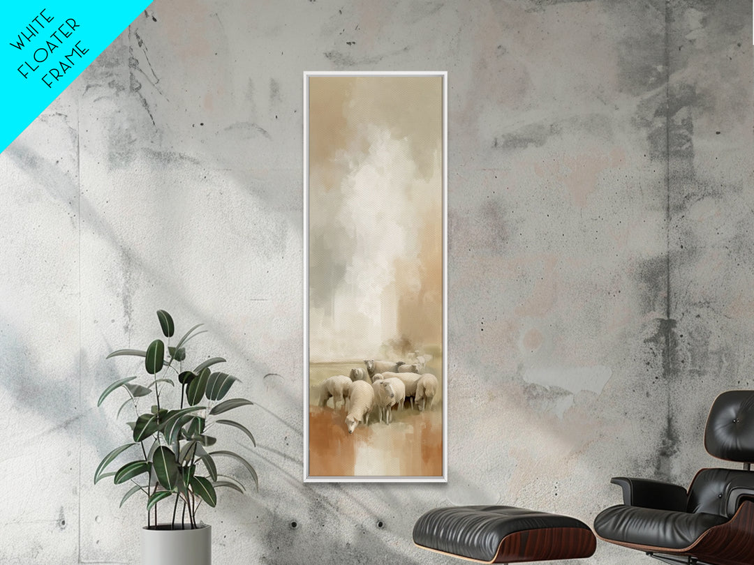 Quiet Field Stillness,Framed Canvas Print,Christian Art Work,Tall Narrow Wall Art,Christmas Art Prints,Christian Art Canvas,Jesus Painting