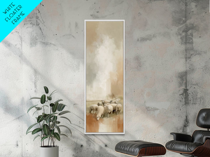 Quiet Field Stillness,Framed Canvas Print,Christian Art Work,Tall Narrow Wall Art,Christmas Art Prints,Christian Art Canvas,Jesus Painting