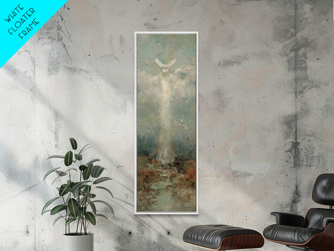Heavenly Dove – Framed Canvas Print – Christian Wall Art – Christian Art Canvas – Jesus Painting – Christmas Art – Christian Decor – Art –