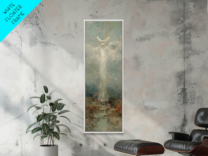 Heavenly Dove – Framed Canvas Print – Christian Wall Art – Christian Art Canvas – Jesus Painting – Christmas Art – Christian Decor – Art –