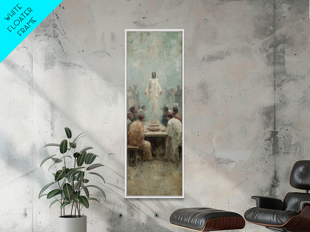 Risen Among Twelve | Framed Canvas Print | Christian Wall Art | Christian Art Canvas | Jesus Painting | Tall Narrow Wall Art | Vintage Chri