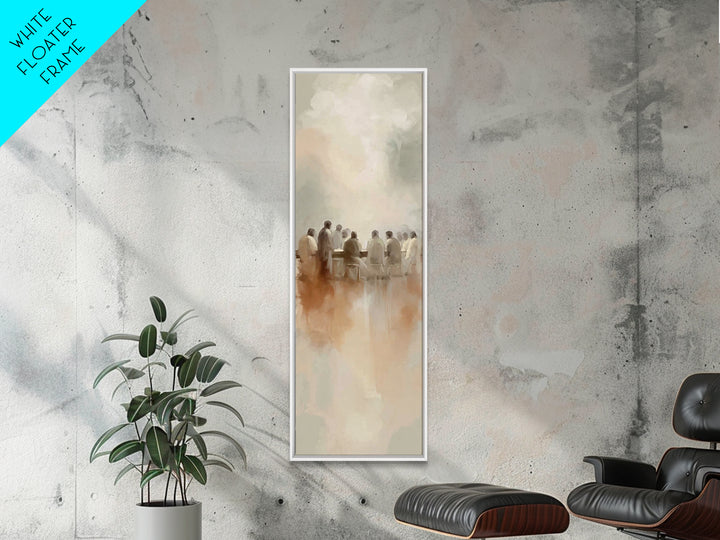 Clouded Last Supper | Framed Canvas Print | Christian Wall Art | Christian Art Canvas | Jesus Painting | Tall Skinny Art Print | Christian