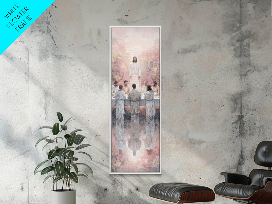 Among The Children | Framed Canvas Print | Christian Art Canvas | Christian Wall Art | Jesus Painting | Narrow Art | Christian Decor For Ho