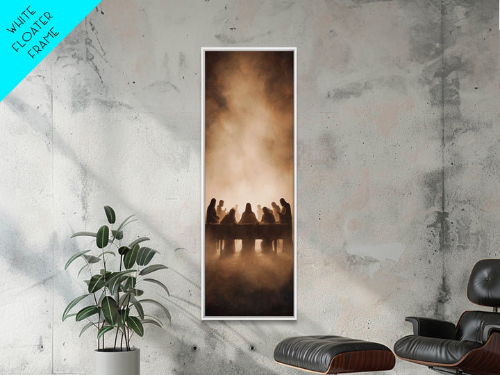 Radiant Supper Moment | Framed Canvas Print | Christian Wall Art | Christian Art Canvas | Jesus Painting | Tall Narrow Wall Art | Christian