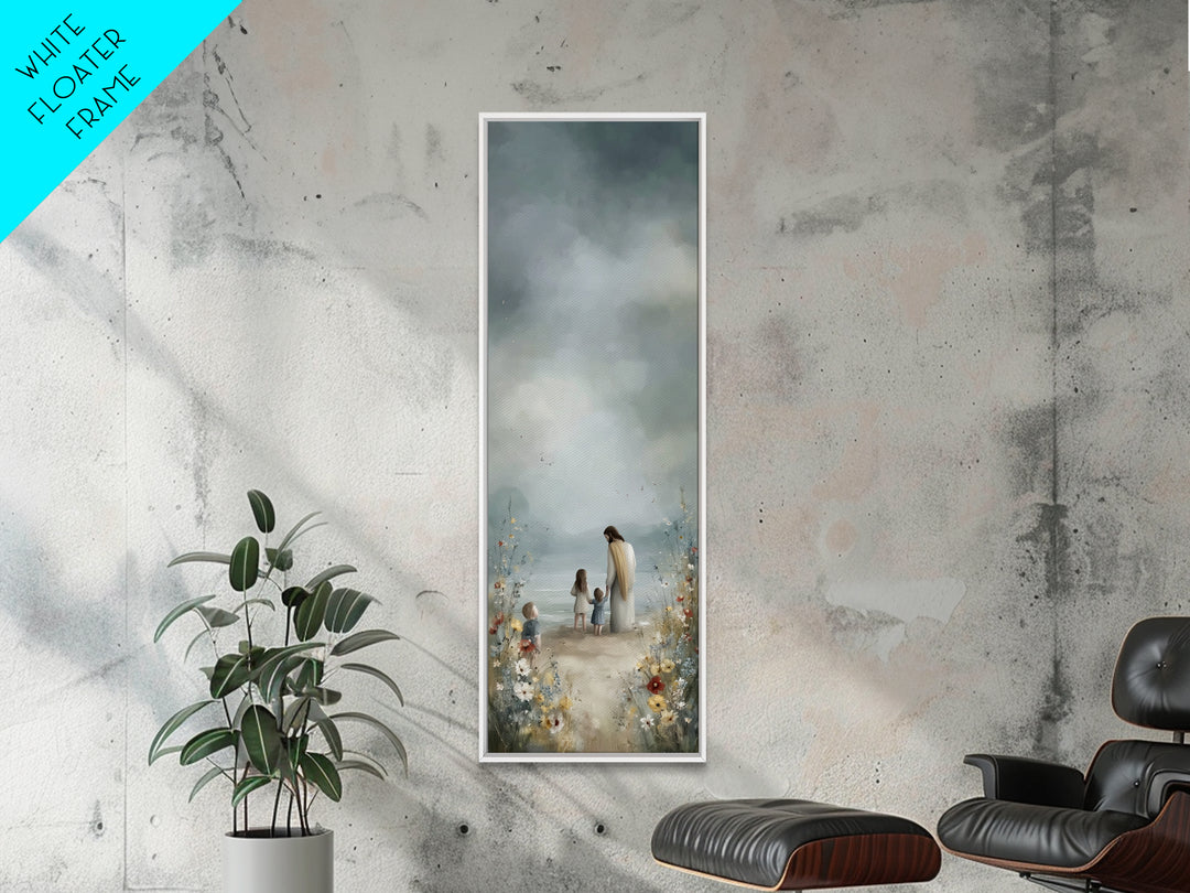 Children Of Grace | Framed Canvas Print | Jesus Painting | Christian Wall Art | Christian Art Canvas | Tall Narrow Wall Art