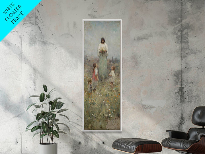 Fields Of Mercy | Framed Canvas Print | Christian Wall Art | Christian Art Canvas | Jesus Painting | Tall Skinny Art Print