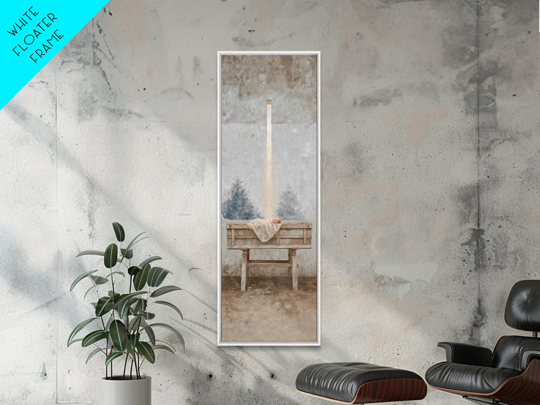 Glory In Stillness, Framed Canvas Print, Christian Wall Art, Christian Art Canvas, Christmas Art, Jesus Painting, Christian Decor, Art, Nar