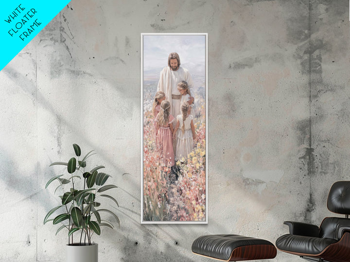 Circle Of Light | Framed Canvas Print | Christian Art Canvas | Christian Wall Art | Jesus Painting | Skinny Art
