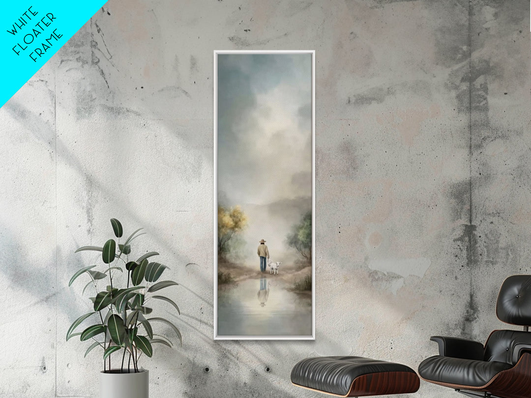 Horizon Of Faith – Framed Canvas Print – Christian Wall Art – Christian Art Canvas – Jesus Painting – Tall Narrow Wall Art – Subtle Christi