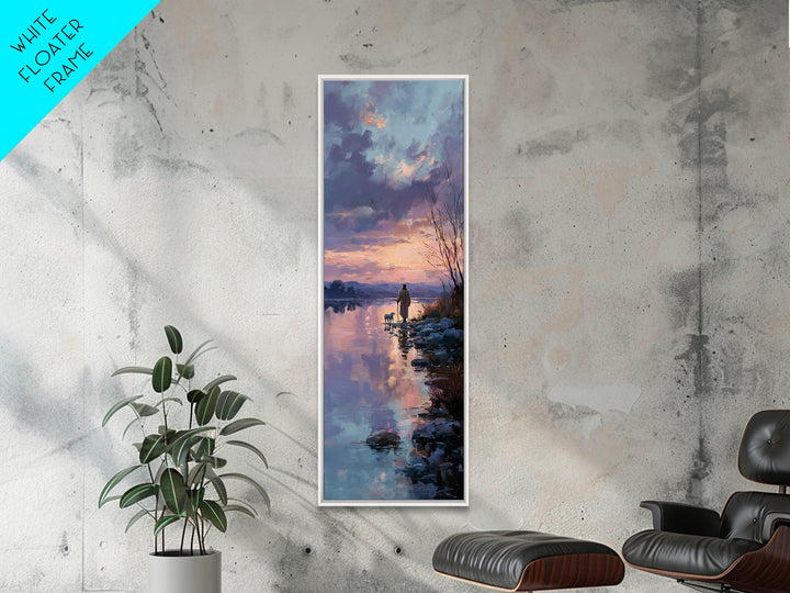 Valley Of Hope – Framed Canvas Print – Christian Art Canvas – Christian Wall Art – Jesus Painting – Narrow Art – Minimalist Christian Art