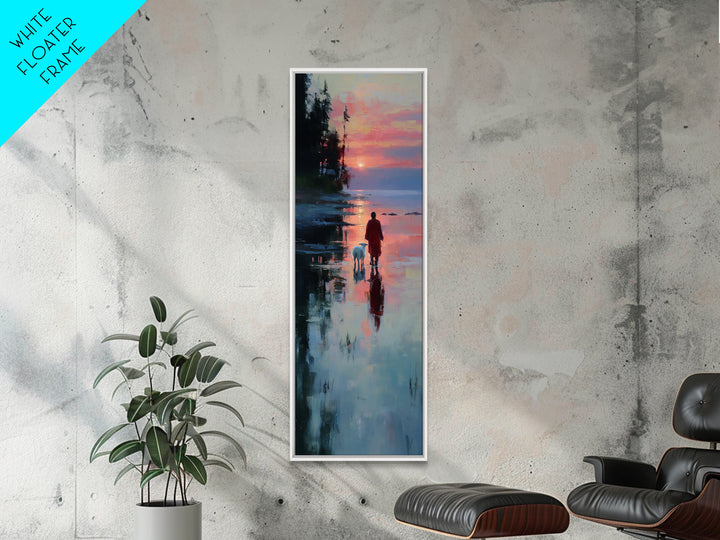 Starlit Holy Journey – Framed Canvas Print – Christian Christmas Art – Christian Wall Art – Christmas Art Canvas – Tall Skinny Art Print –