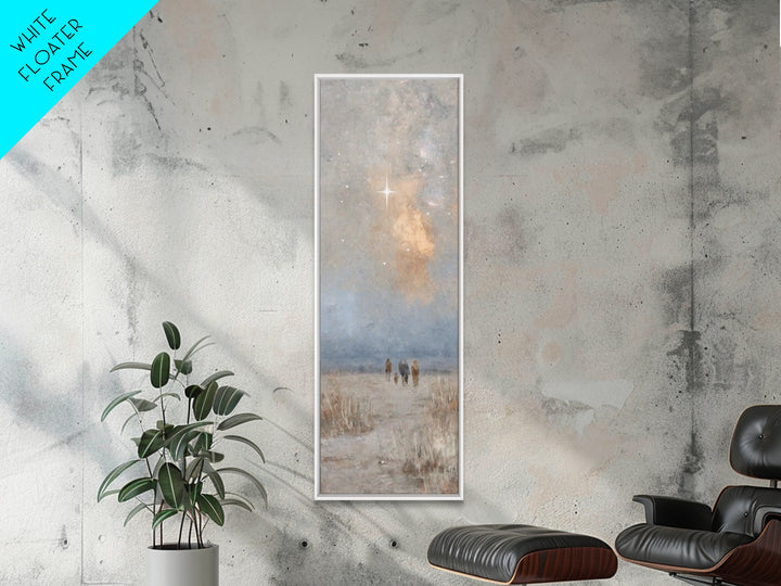 Sacred Desert Star – Framed Canvas Print – Christian Christmas Art – Christmas Wall Art – Christian Art Canvas – Narrow Art – Christian Dec