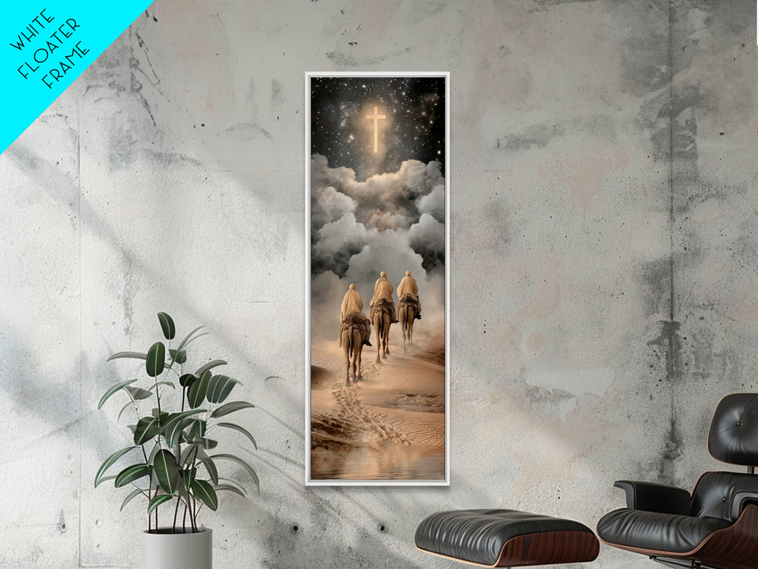 Shepherd’s Peace – Framed Canvas Print – Christian Wall Art – Christian Art Canvas – Christmas Art – Narrow Art – Christian Decor