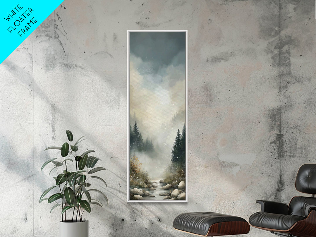 River Valley Calm – Framed Canvas Print – Christian Art Canvas – Christian Wall Art – Tall Skinny Art Print – Christian Decor – Christian G