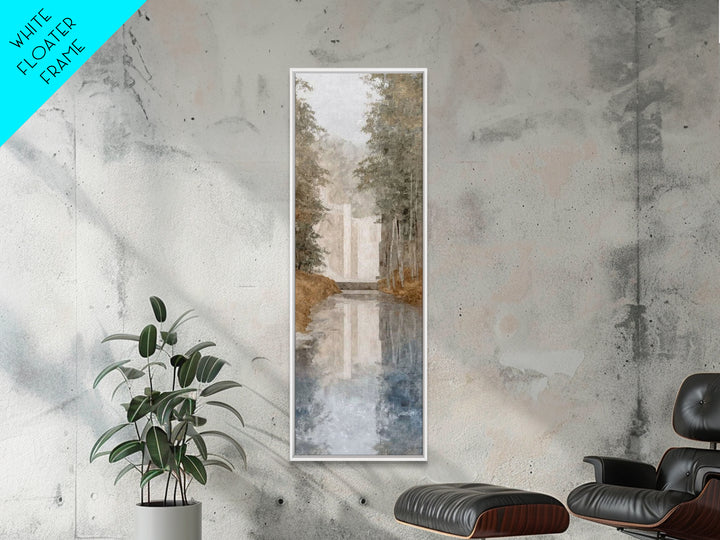 Misty Path Blessing – Framed Canvas Print – Christian Wall Art – Jesus Painting – Narrow Art – Christian Christmas Art
