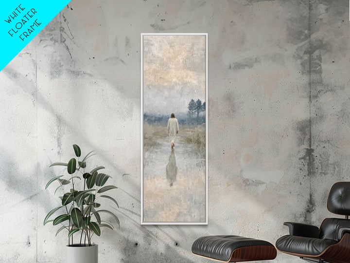 Sacred Quiet Journey – Framed Canvas Print – Christian Art Canvas – Vintage Christian Art – Tall Skinny Art Print – Christian Christmas