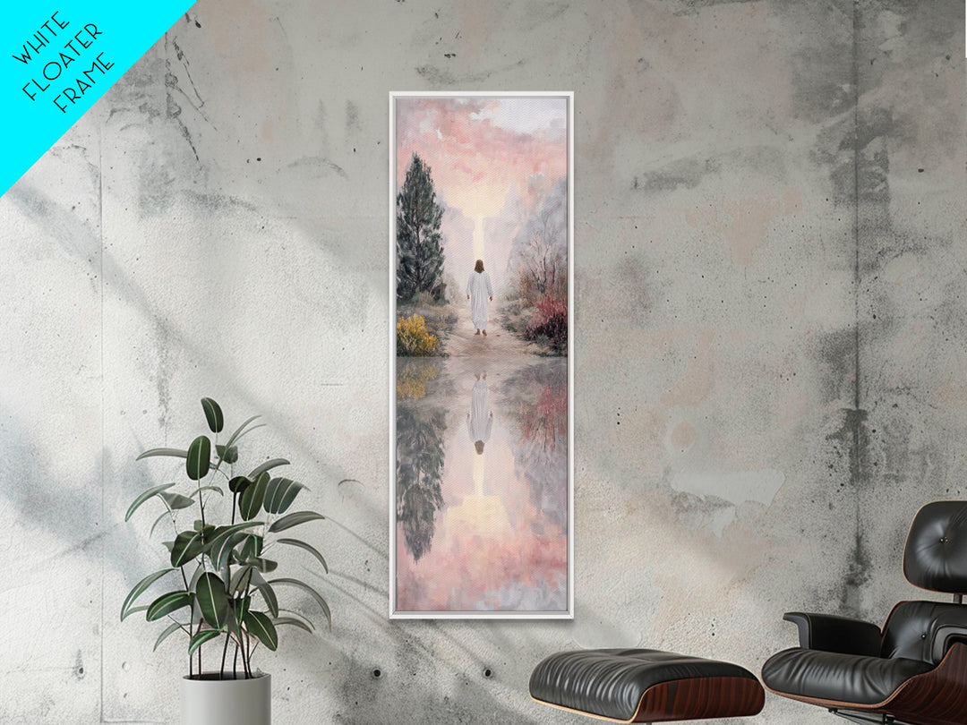 Light Of The Wilderness – Framed Canvas Print – Christian Wall Art – Abstract Christian Art – Skinny Art – Jesus Painting