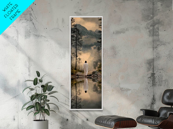 Celestial Desert Walk – Framed Canvas Print – Christian Art – Subtle Christian Art – Narrow Art – Jesus Christmas Art