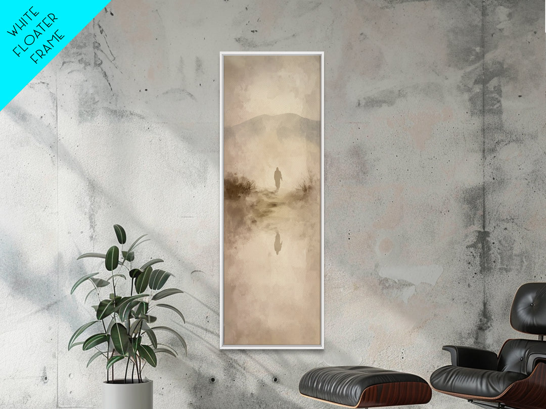 Twilight Garden Grace – Framed Canvas Print – Christian Art Canvas – Modern Christian Painting – Tall Narrow Wall Art – Christian Gift Idea