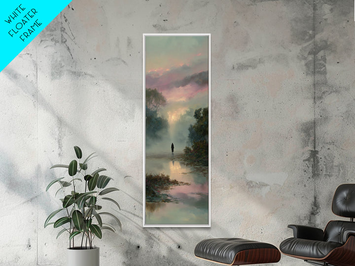 Meadow Of Stillness – Framed Canvas Print – Christian Wall Art – Christian Art Print – Narrow Art – Jesus Painting