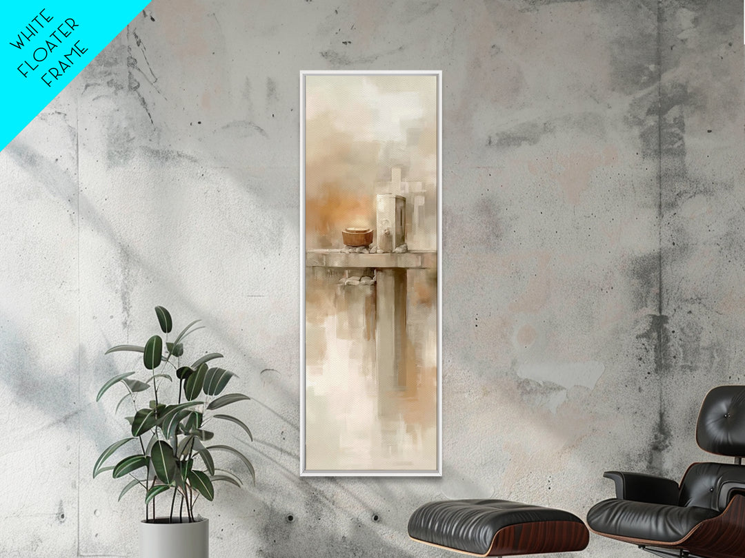 Temple Of Light, Framed Canvas Print, Christian Art, Christian Wall Art, Tall Skinny Art Print, Modern Christian Art, Christian Gift Ideas