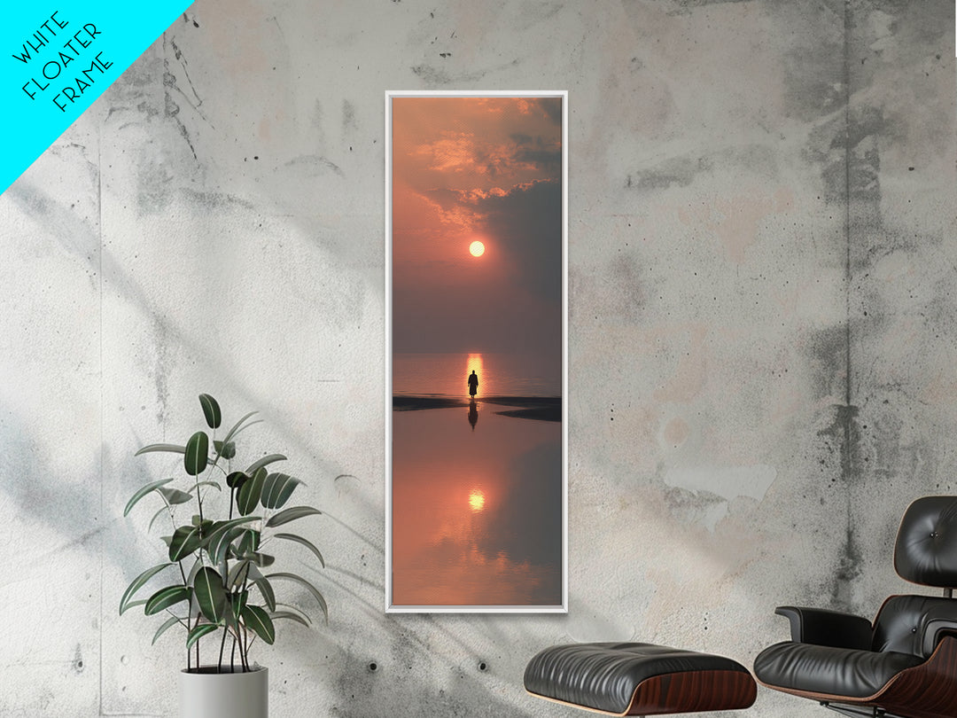 Heavenly Morning Walk – Framed Canvas Print – Christian Wall Art – Christian Art Canvas – Jesus Painting – Tall Narrow Wall Art