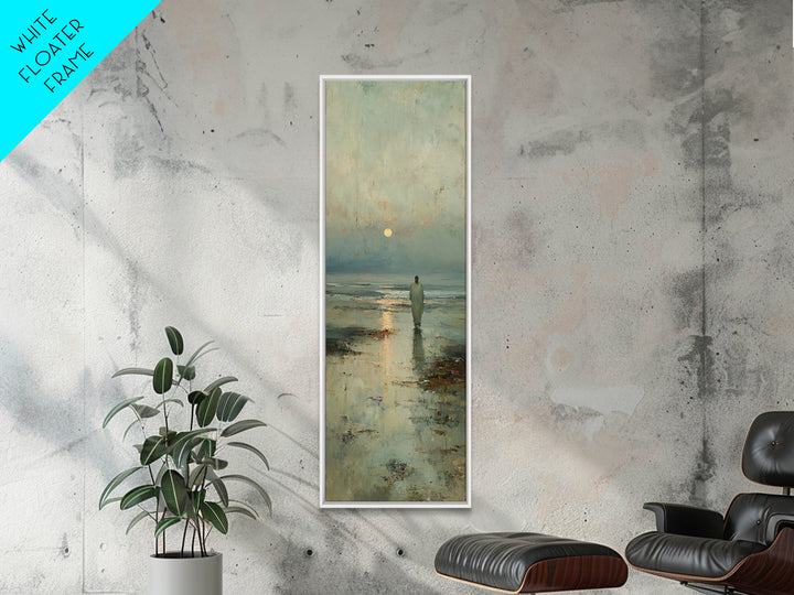 Celestial Dawn Walk – Framed Canvas Print – Christian Art Canvas – Christian Wall Art – Jesus Painting – Tall Narrow Wall Art