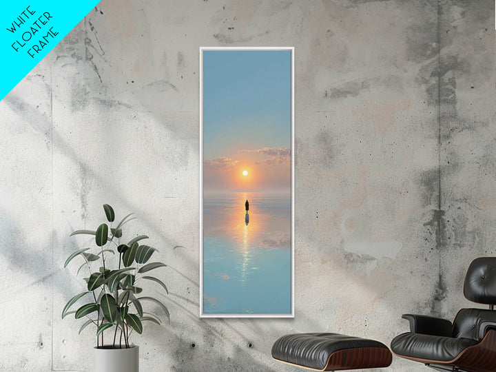 Skyward Hope Rising – Framed Canvas Print – Jesus Painting – Christian Wall Art – Christian Art Canvas – Tall Narrow Wall Art