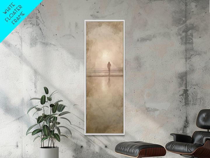 Solitude Of Grace – Framed Canvas Print – Christian Wall Art – Jesus Painting – Christian Art Canvas – Tall Narrow Wall Art