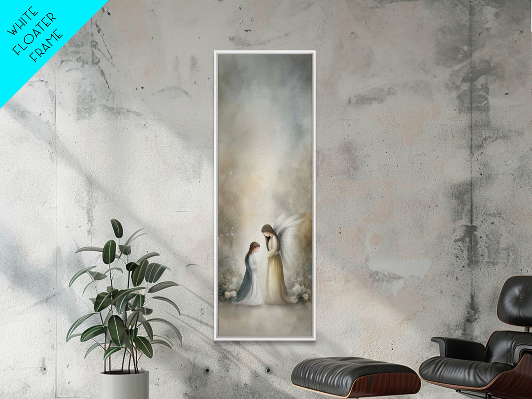 Radiant Herald | Framed Canvas Print | Tall Narrow Wall Art | Christian Art | Christmas Art | Christian Art Canvas | Jesus Painting