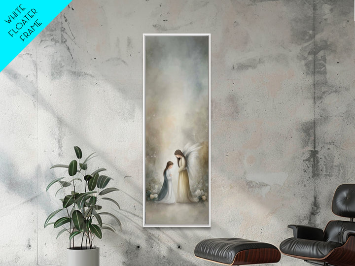 Radiant Herald | Framed Canvas Print | Tall Narrow Wall Art | Christian Art | Christmas Art | Christian Art Canvas | Jesus Painting