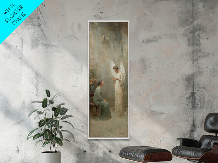 Angel Of Grace – Framed Canvas Print – Skinny Art – Christian Art Canvas – Christian Wall Art – Christmas Art – Jesus Painting