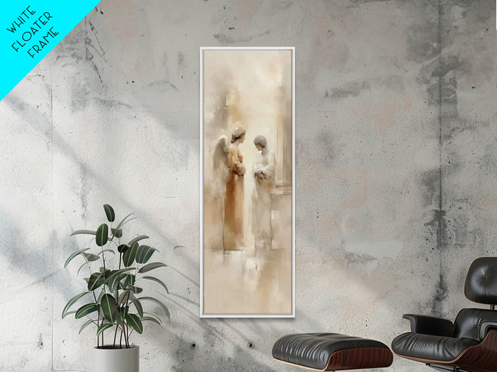 Heavenly Communion – Framed Canvas Print – Tall Skinny Art Print – Christian Art Canvas – Christian Wall Art – Subtle Christian Art – Chris