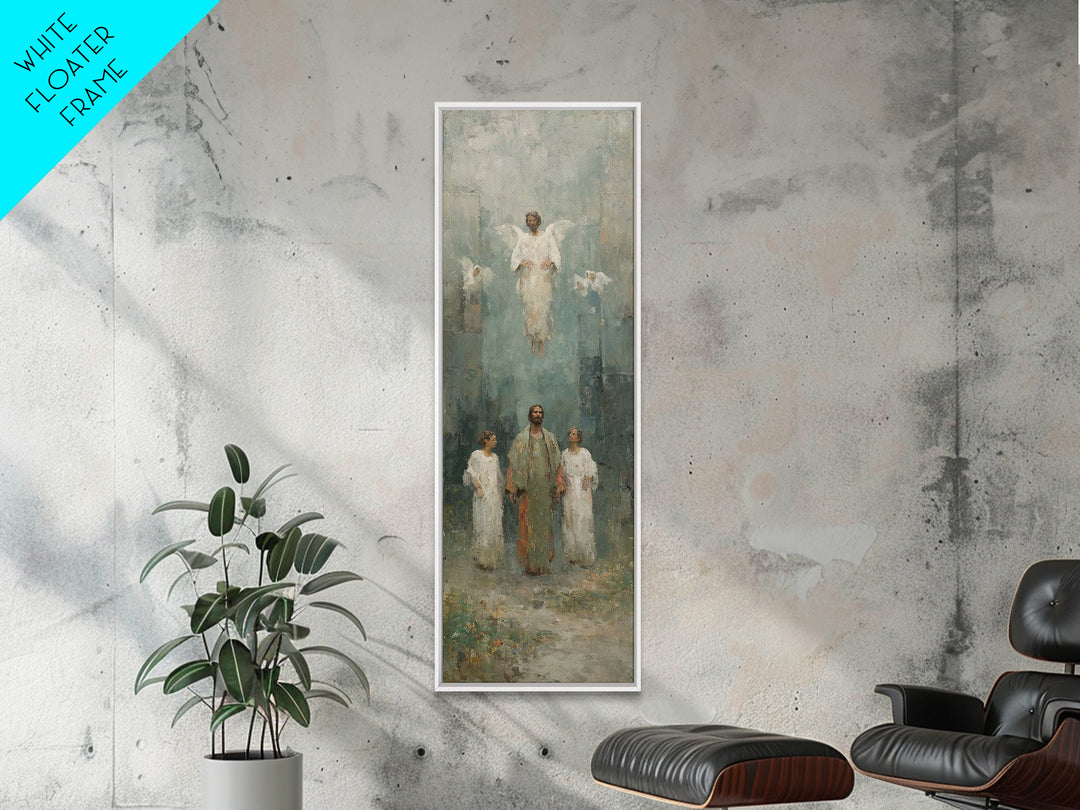 Eternal Gathering | Framed Canvas Print | Narrow Art | Christian Art Canvas | Christian Wall Art | Jesus Painting | Christian Art