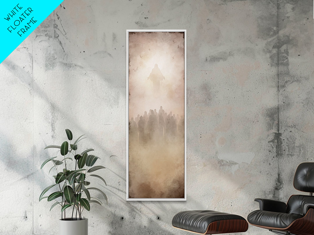 Ascension Vision – Framed Canvas Print – Skinny Art – Christian Art Canvas – Christian Wall Art – Modern Christian Art – Christian Painting