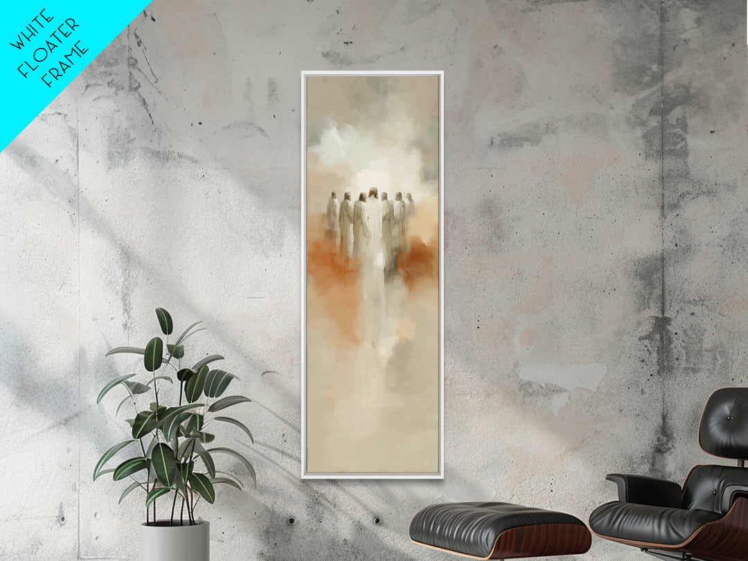 Heavenly Host | Framed Canvas Print | Tall Narrow Wall Art | Christian Art Canvas | Christian Wall Art | Jesus Painting | Christian Art
