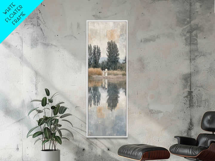 Hillside Reverence – Framed Canvas Print – Christian Art Canvas – Christian Wall Art – Tall Skinny Art Print – Christian Gift Ideas – Moder