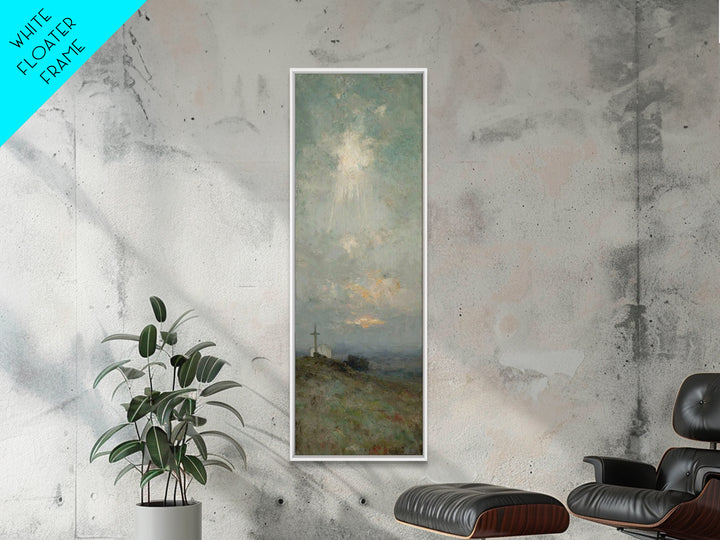 Heaven’s Promise | Framed Canvas Print | Christian Art Canvas | Narrow Art | Christian Wall Art | Subtle Christian Art | Christian Gift | V